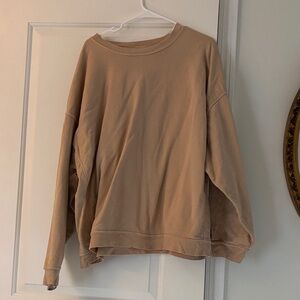 Daily Drills Tan Crew Neck Sweater